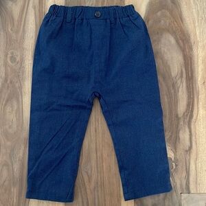 Mayoral navy subtle pattern blue baby pants- boy 12m